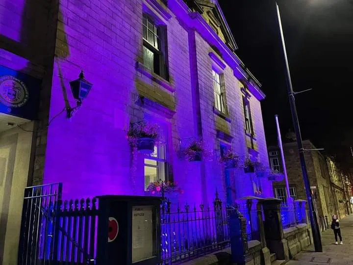 Sync Electrical - Keighley Town Council Building at night